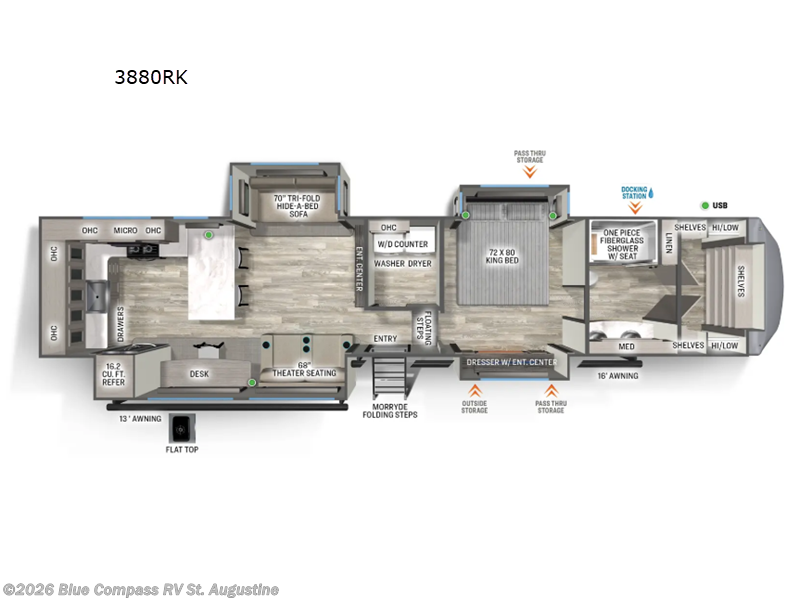 Used 2025 Forest River Sandpiper 3800RK available in St. Augustine, Florida
