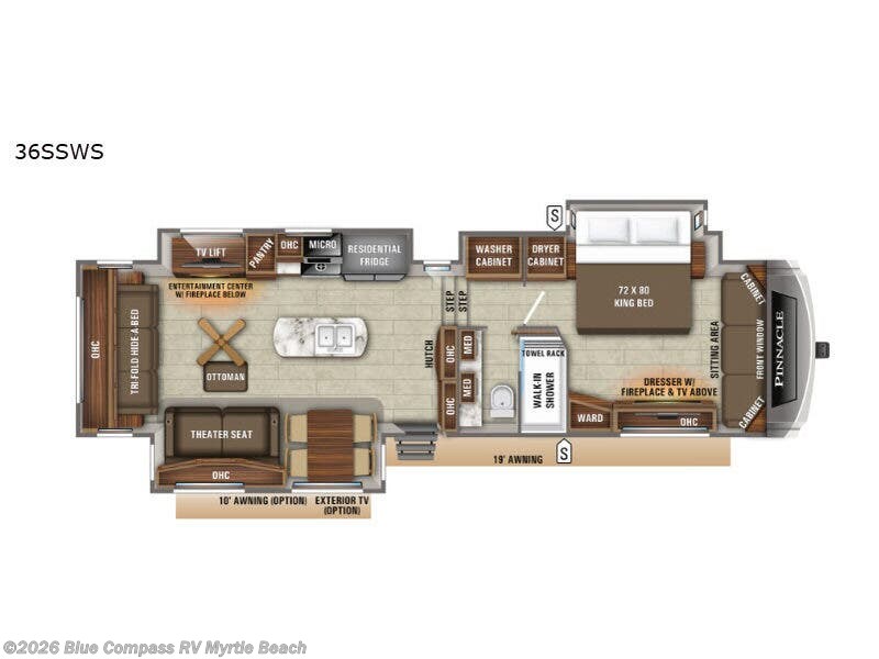 Used 2019 Jayco Pinnacle 36SSWS available in Myrtle Beach, South Carolina