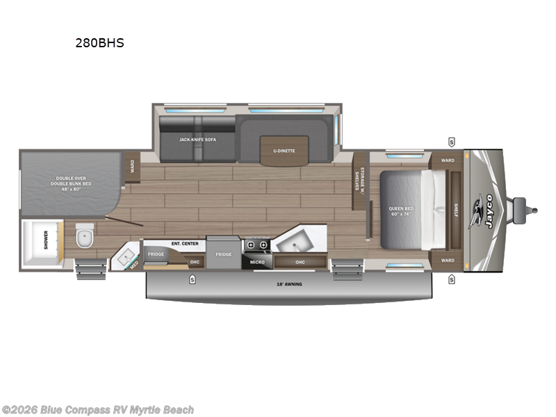 New 2027 Jayco Jay Flight 280BHS available in Myrtle Beach, South Carolina