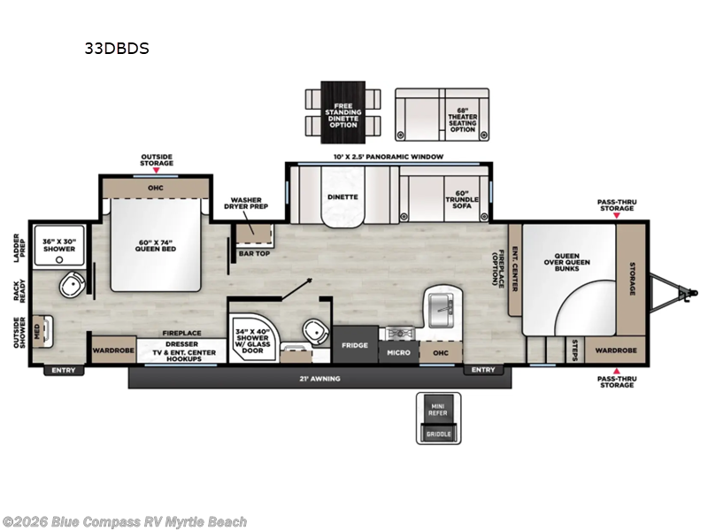 New 2027 Forest River Aurora 33DBDS available in Myrtle Beach, South Carolina