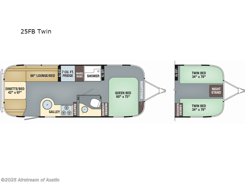 Used 2025 Airstream Trade Wind 25FB Twin available in Buda, Texas