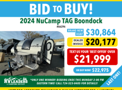 New 2024 NuCamp TAG Boondock available in Adamsburg, Pennsylvania