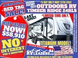 New 2024 Outdoors RV Titanium Series Timber Ridge 24RLS available in Adamsburg, Pennsylvania