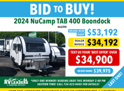 New 2024 NuCamp TAB 400 Boondock available in Adamsburg, Pennsylvania