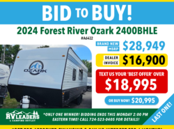 New 2024 Forest River Ozark 2400BHLE available in Adamsburg, Pennsylvania