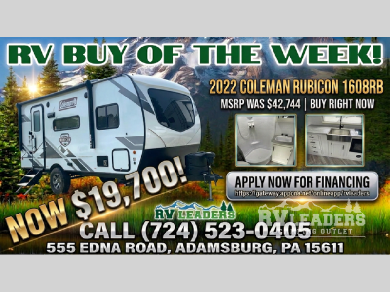 Used 2022 Coleman  Rubicon 1608RB available in Adamsburg, Pennsylvania
