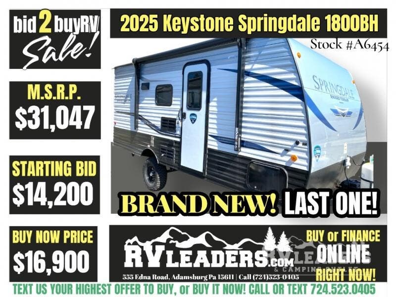 New 2025 Keystone Springdale Classic Mini 1800BH available in Adamsburg, Pennsylvania