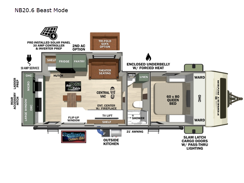 New 2027 Forest River No Boundaries NB20.6 Beast Mode available in Adamsburg, Pennsylvania