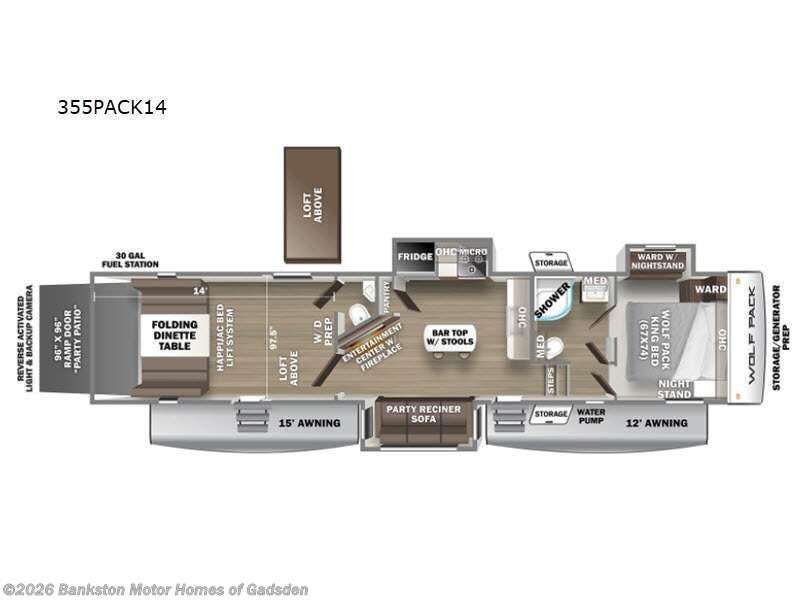 Used 2021 Forest River Cherokee Wolf Pack 355PACK14 available in Attalla, Alabama