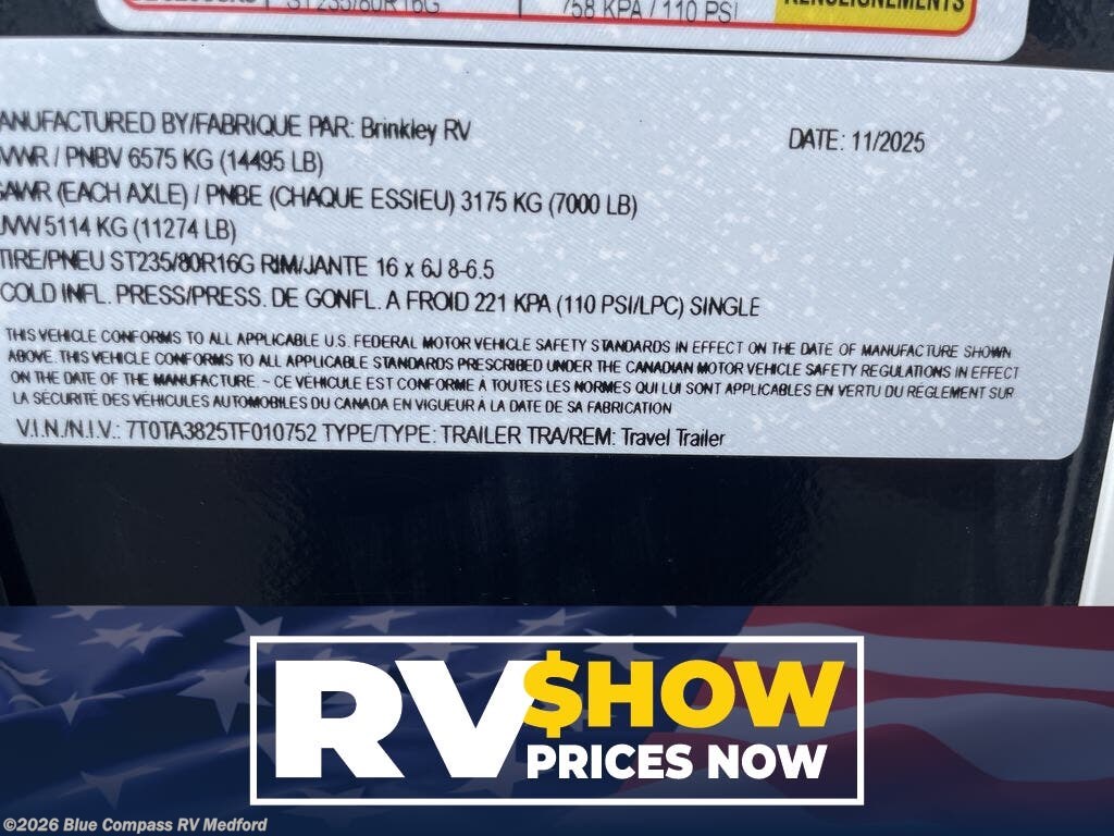 New 2026 Brinkley RV Model Z AIR 310 available in Medford, Oregon