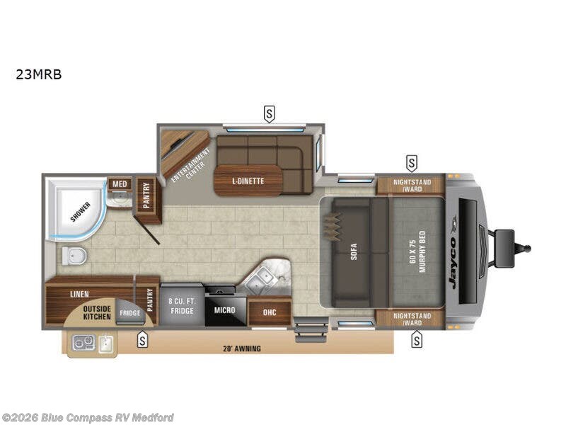 Used 2019  Jayco White Hawk 23MRB by Jayco from Blue Compass RV Medford in Medford, OR