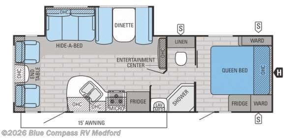 Used 2015  Jayco White Hawk 27DSRL by Jayco from Blue Compass RV Medford in Medford, OR