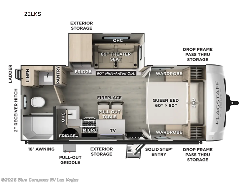 New 2027  Forest River Flagstaff Micro Lite 22LKS by Forest River from Blue Compass RV Las Vegas in Las Vegas, NV