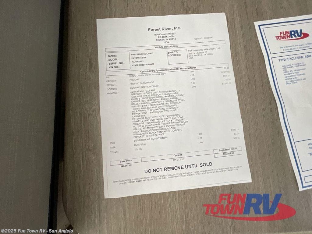 New 2026 Forest River Solaire 3150TBSS available in San Angelo, Texas
