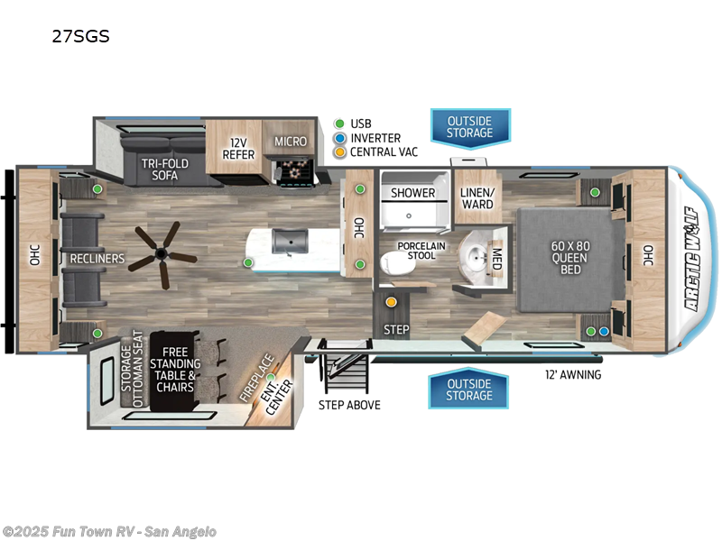 Used 2024 Forest River Cherokee Arctic Wolf 27SGS available in San Angelo, Texas