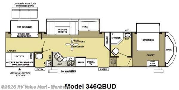Used 2012 Forest River Salem Hemisphere Lite 346QBUD available in Manheim, Pennsylvania