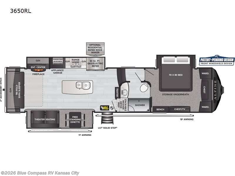 Used 2021 Keystone Alpine 3650RL available in Grain Valley, Missouri