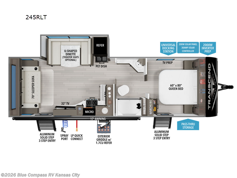 Used 2025 Grand Design Transcend 245RLT available in Grain Valley, Missouri