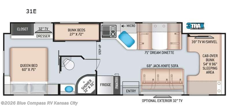 Used 2021  Thor Motor Coach Four Winds 31E by Thor Motor Coach from Blue Compass RV Kansas City in Grain Valley, MO