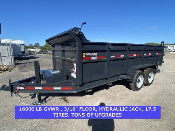 2022 Belmont 81X16 Tall Sided Dump Trailer 16K LB GVWR available in Englewood, FL