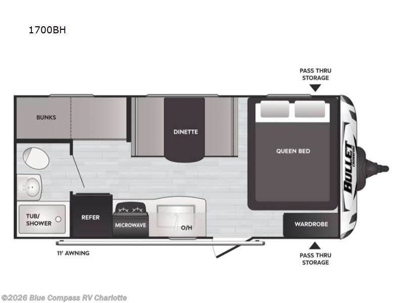 Used 2021 Keystone Bullet Crossfire 1700BH available in Concord, North Carolina