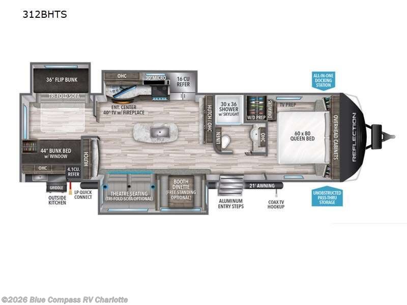 Used 2022 Grand Design Reflection 312BHTS available in Concord, North Carolina