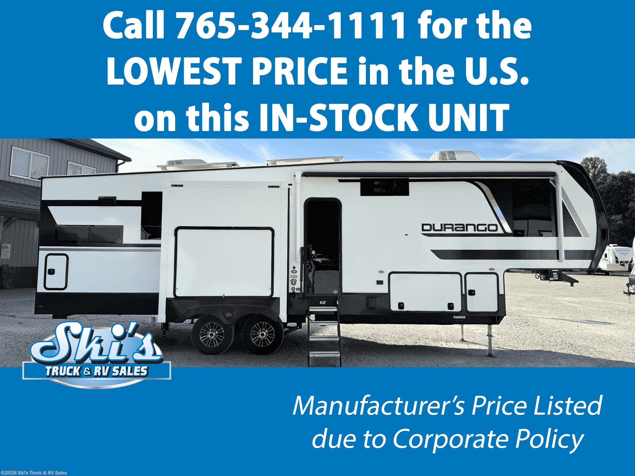 New 2026 K-Z Durango D321RKT Luxury Fifth Wheel available in Rockville, Indiana