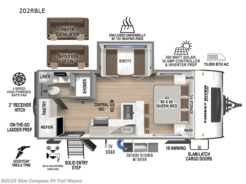 Used 2025 Forest River Surveyor Legend 202RBLE available in Columbia City, Indiana