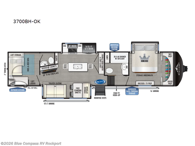 New 2025 East to West Blackthorn 3700BH-OK available in Rockport, Texas