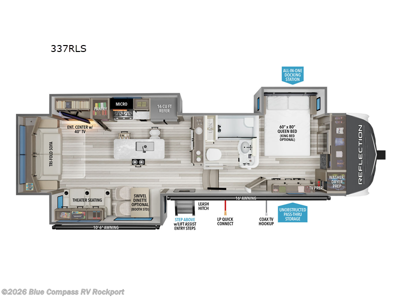 New 2026 Grand Design Reflection 337RLS available in Rockport, Texas