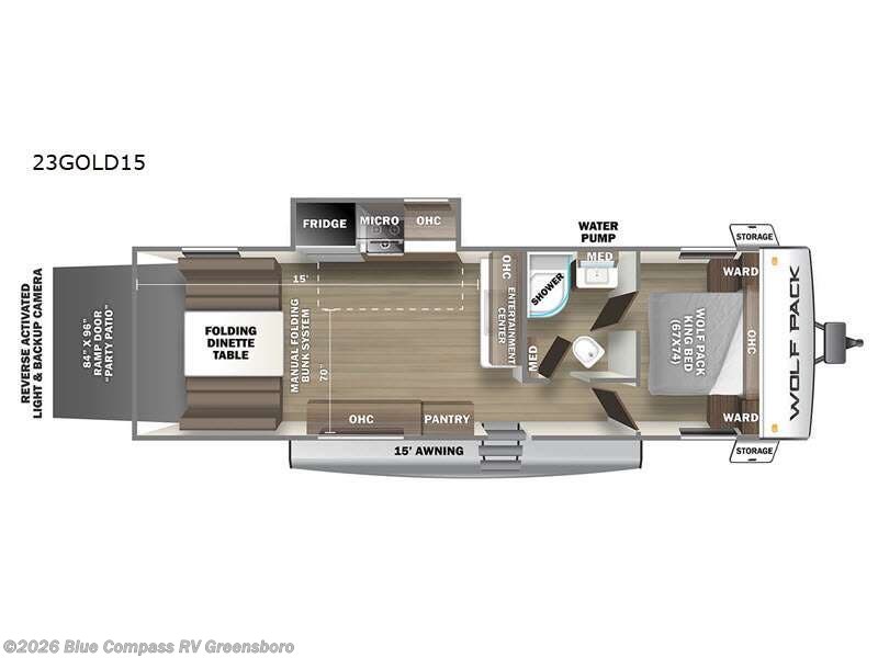 Used 2023 Forest River Cherokee Wolf Pack Gold 23GOLD15 available in Colfax, North Carolina