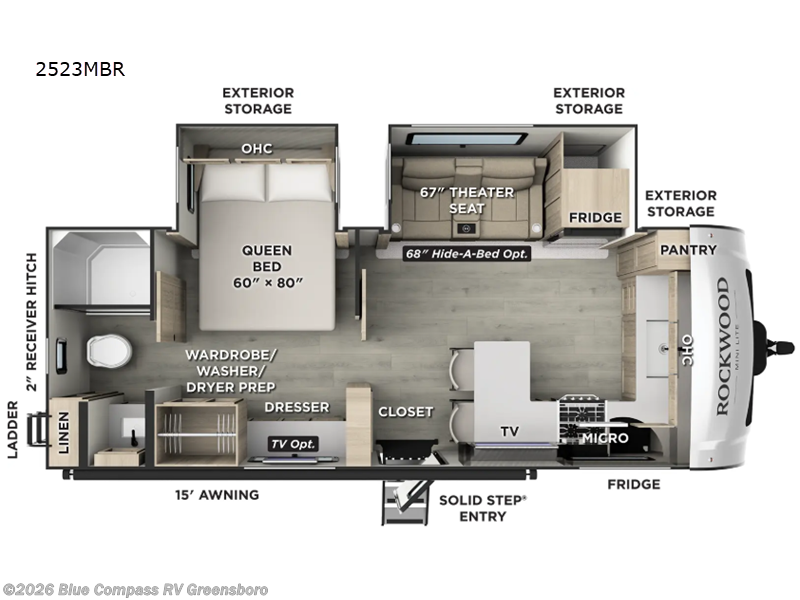 New 2026 Forest River Rockwood Mini Lite 2523MBR available in Colfax, North Carolina