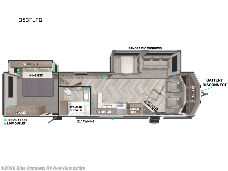 Used 2022 Forest River Wildwood Lodge 353FLFB available in Epsom, New Hampshire
