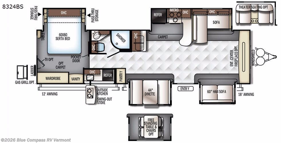 Used 2017 Forest River Rockwood Signature Ultra Lite 8324BS available in East Montpelier, Vermont