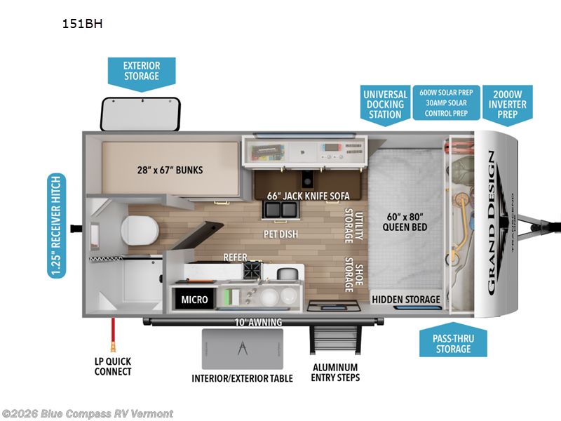 New 2027 Grand Design Transcend One 151BH available in East Montpelier, Vermont