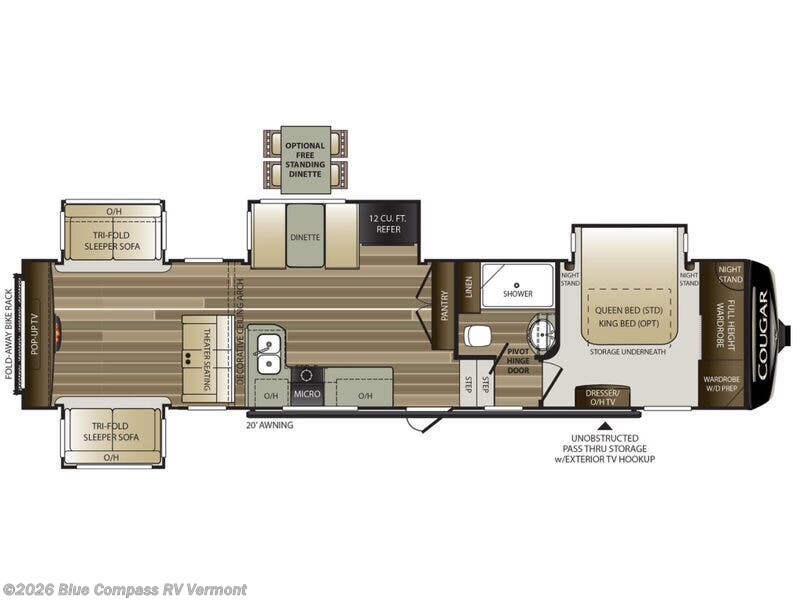 Used 2018 Keystone Cougar 366RDS available in East Montpelier, Vermont