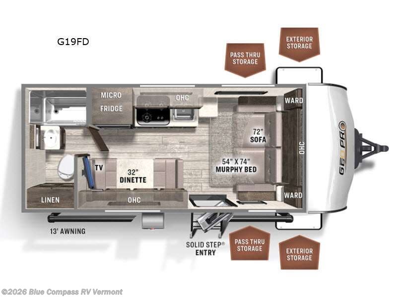 Used 2022  Forest River Rockwood Geo Pro G19FD by Forest River from Blue Compass RV Vermont in East Montpelier, VT