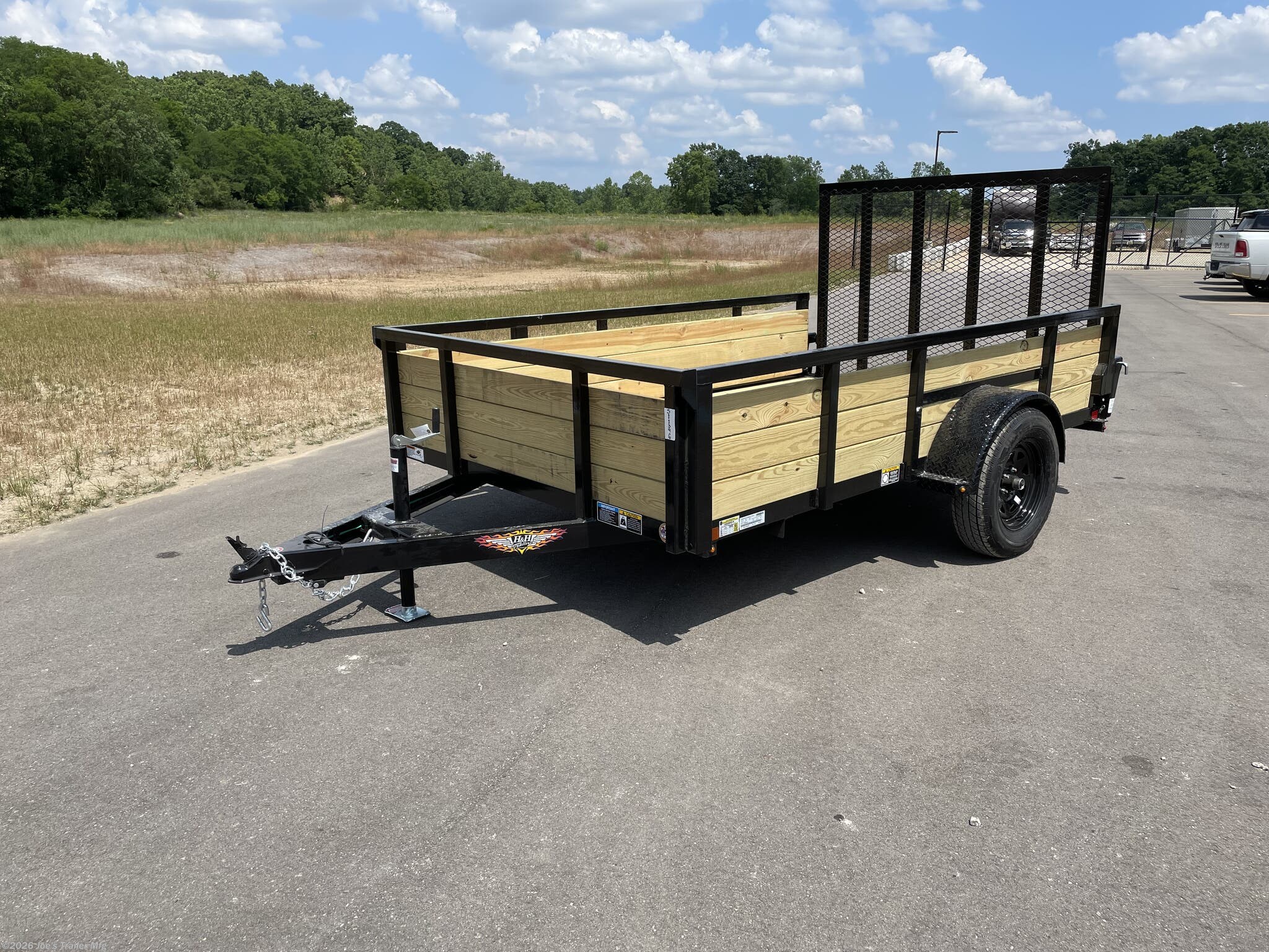 2025 H&H H7610WS-030 76x10 2990 GVWR 3 Board High Sides & Front