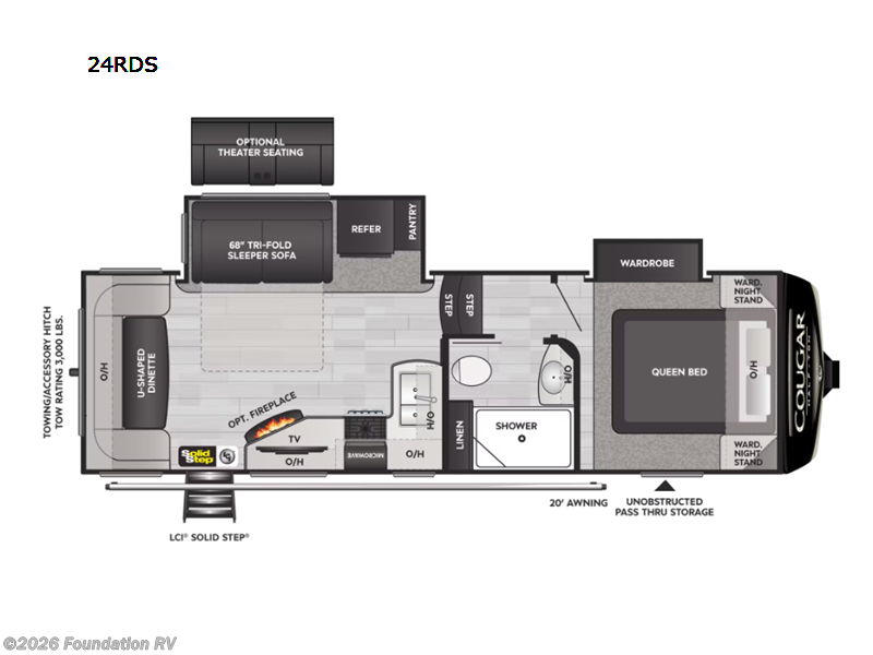 New 2023  Keystone Cougar Half-Ton 24RDS by Keystone from Foundation RV in Wichita Falls, TX