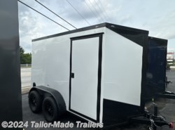 2023 Tailor-Made Trailers 6 Wide Enclosed 6x10ta white with blackout