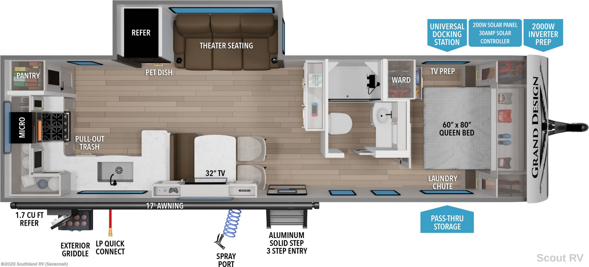 New 2027 Grand Design Transcend 285RKT available in Savannah, Georgia