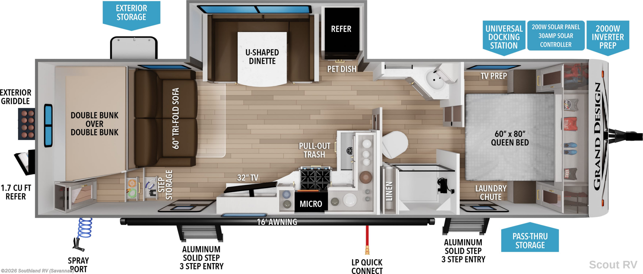 New 2027 Grand Design Transcend 265BHT available in Savannah, Georgia