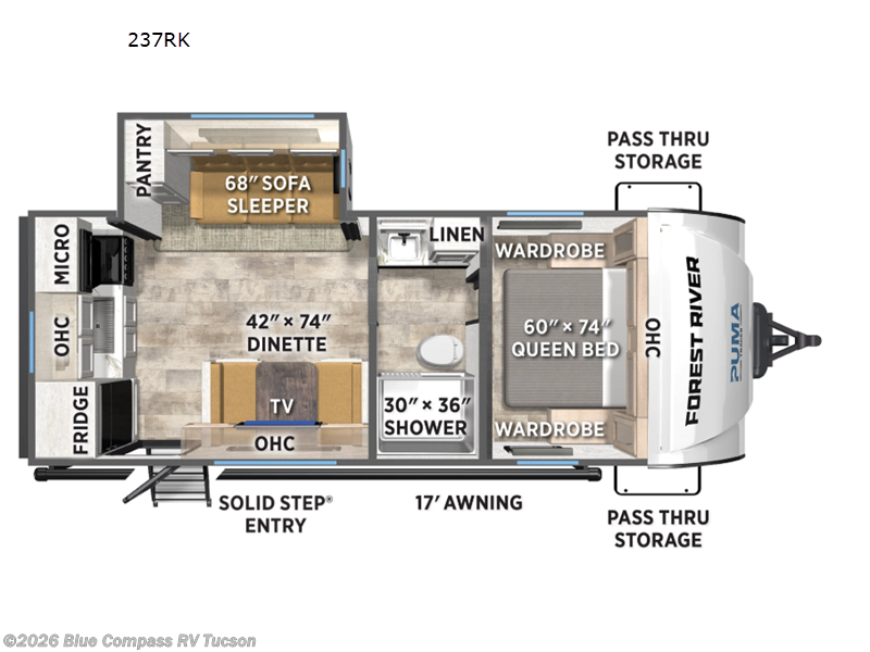 New 2026 Forest River Puma Tracks 237RK available in Tucson, Arizona
