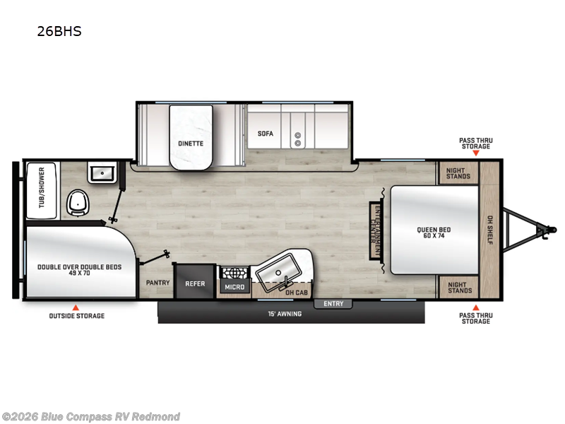 New 2025 Forest River Aurora Light 26BHS available in Redmond, Oregon