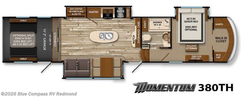 Used 2015  Grand Design Momentum 380TH by Grand Design from Blue Compass RV Redmond in Redmond, OR