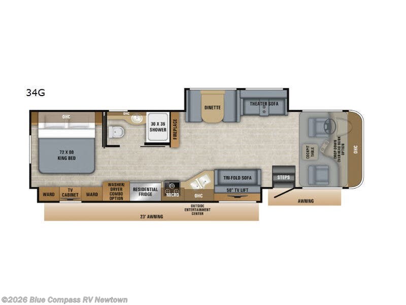 Used 2019  Jayco Precept 34G by Jayco from Blue Compass RV Newtown in Newtown, CT