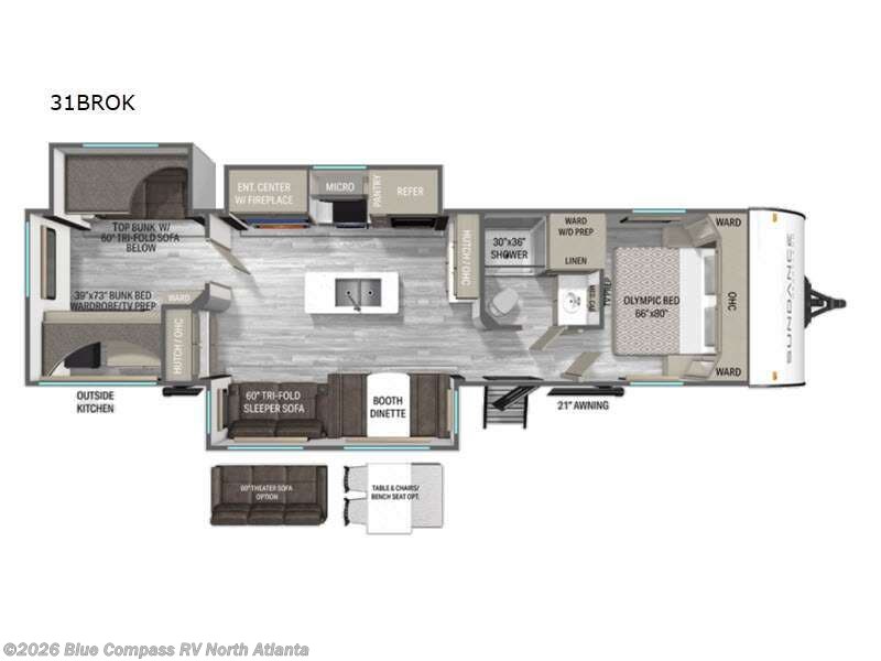 New 2026 Heartland Sundance Ultra-Lite 31BROK available in Buford, Georgia