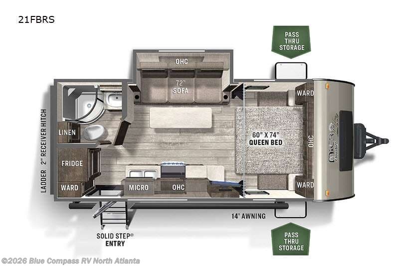 Used 2021 Forest River Flagstaff Micro Lite 21FBRS available in Buford, Georgia