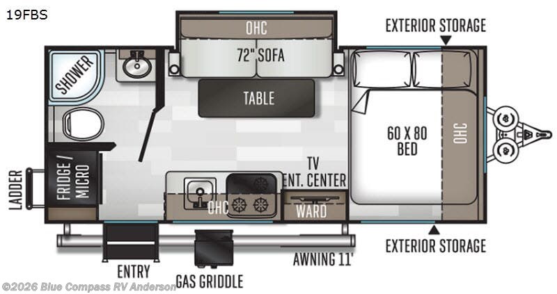 Used 2020  Forest River Rockwood Geo Pro G19FBS by Forest River from Blue Compass RV Anderson in Anderson, CA
