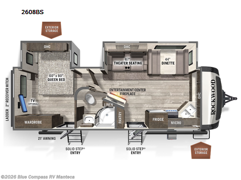 Used 2023 Forest River Rockwood Ultra Lite 2608BS available in Manteca, California